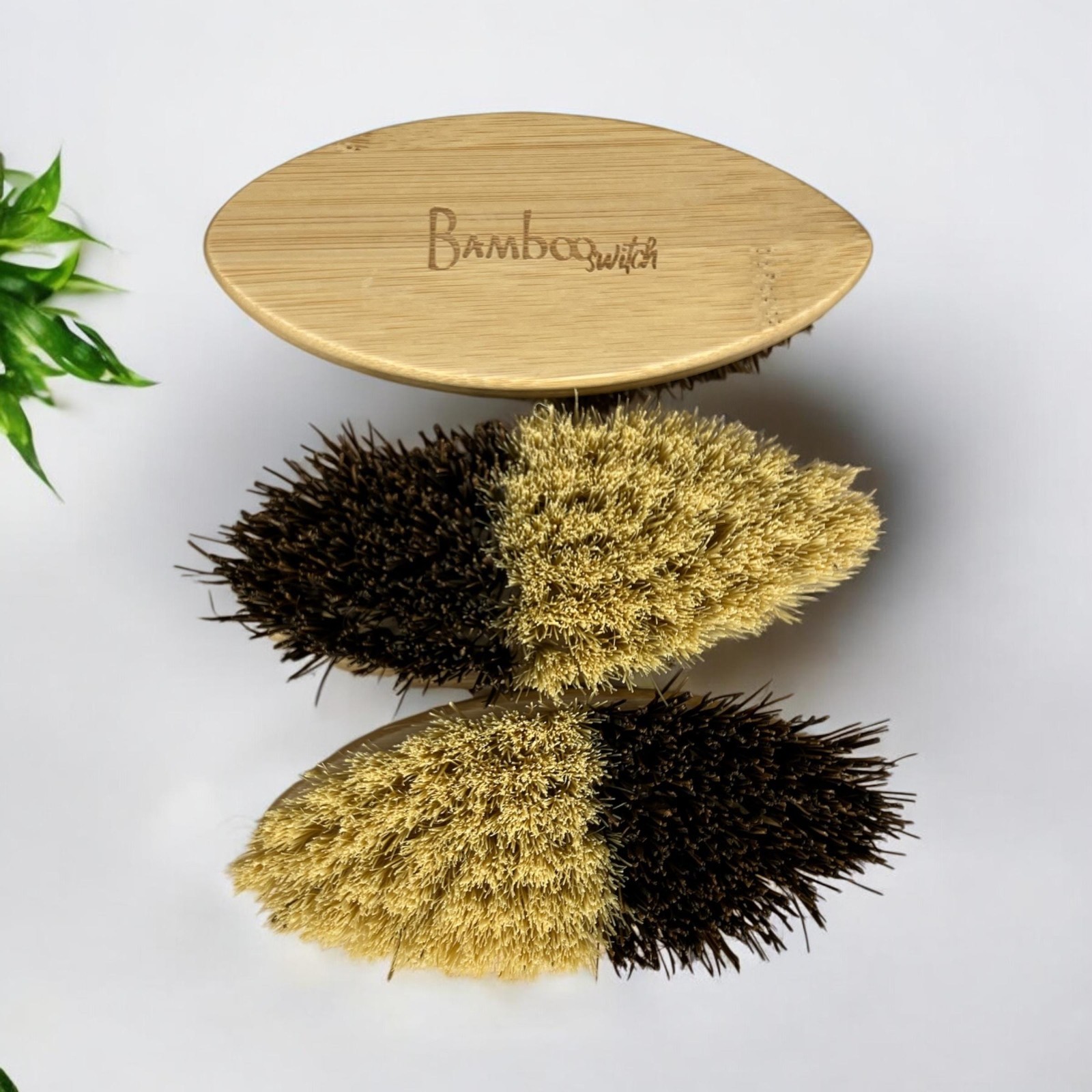 Bamboo Cleaning Brush | Kitchen Scrubber | Sisal and Coconut Bristles