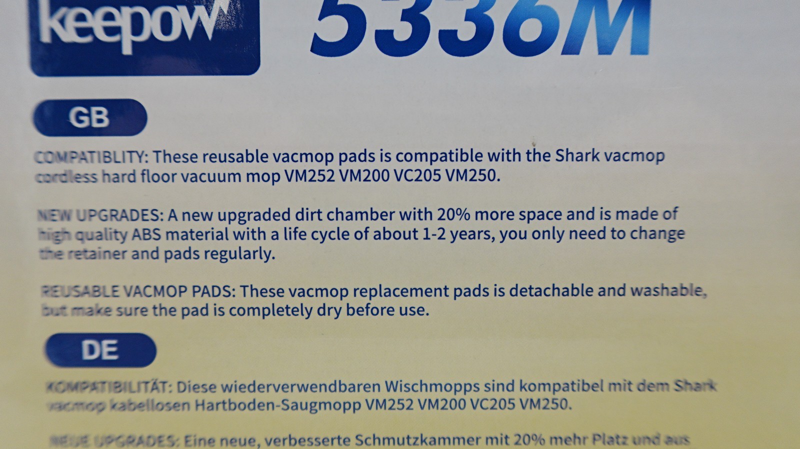 4 Pack Replacement Microfiber Pads for Shark VacMop Durable & Washable