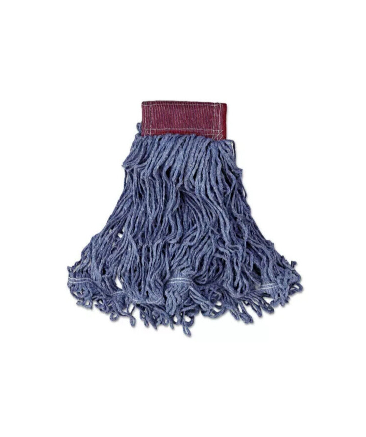 Rubbermaid Commercial Super Stitch Blend Mop Head Large Cotton/Synthetic Blue