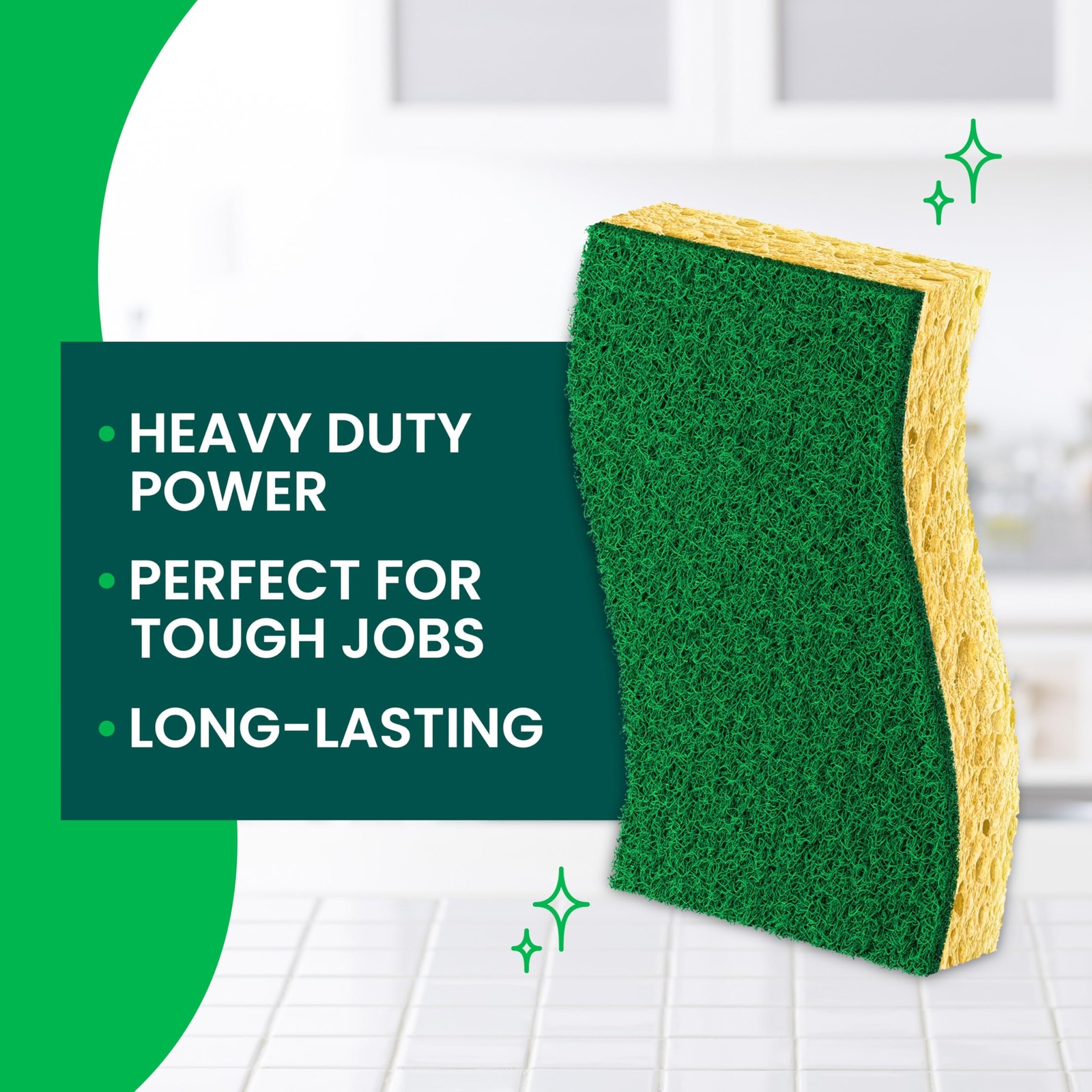 Scotch-Brite Heavy Duty Scrub Sponges, 12 Scrub Sponges, Stands Up to Stuck-on