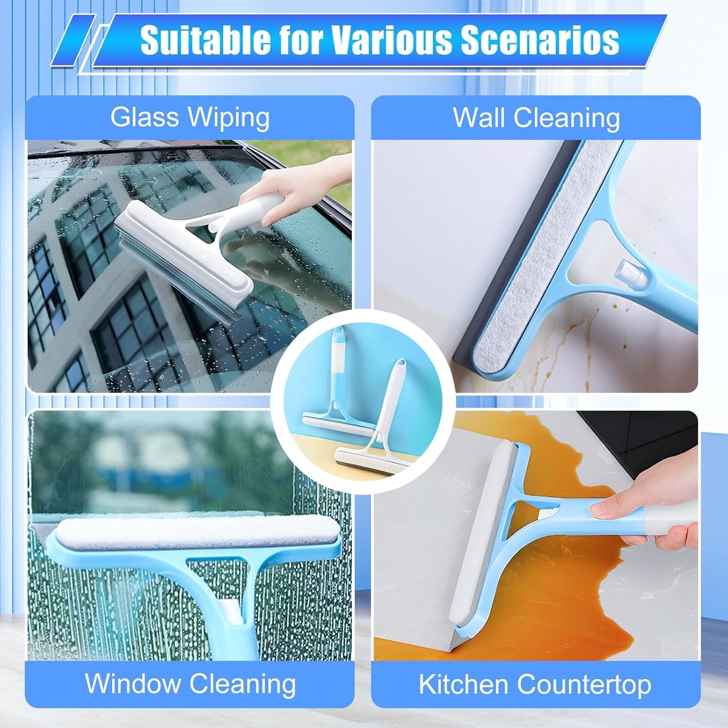 3 in 1 Spray Squeegee, Window Squeegee, Cleaning Bathroom Glass, Car Windows USA