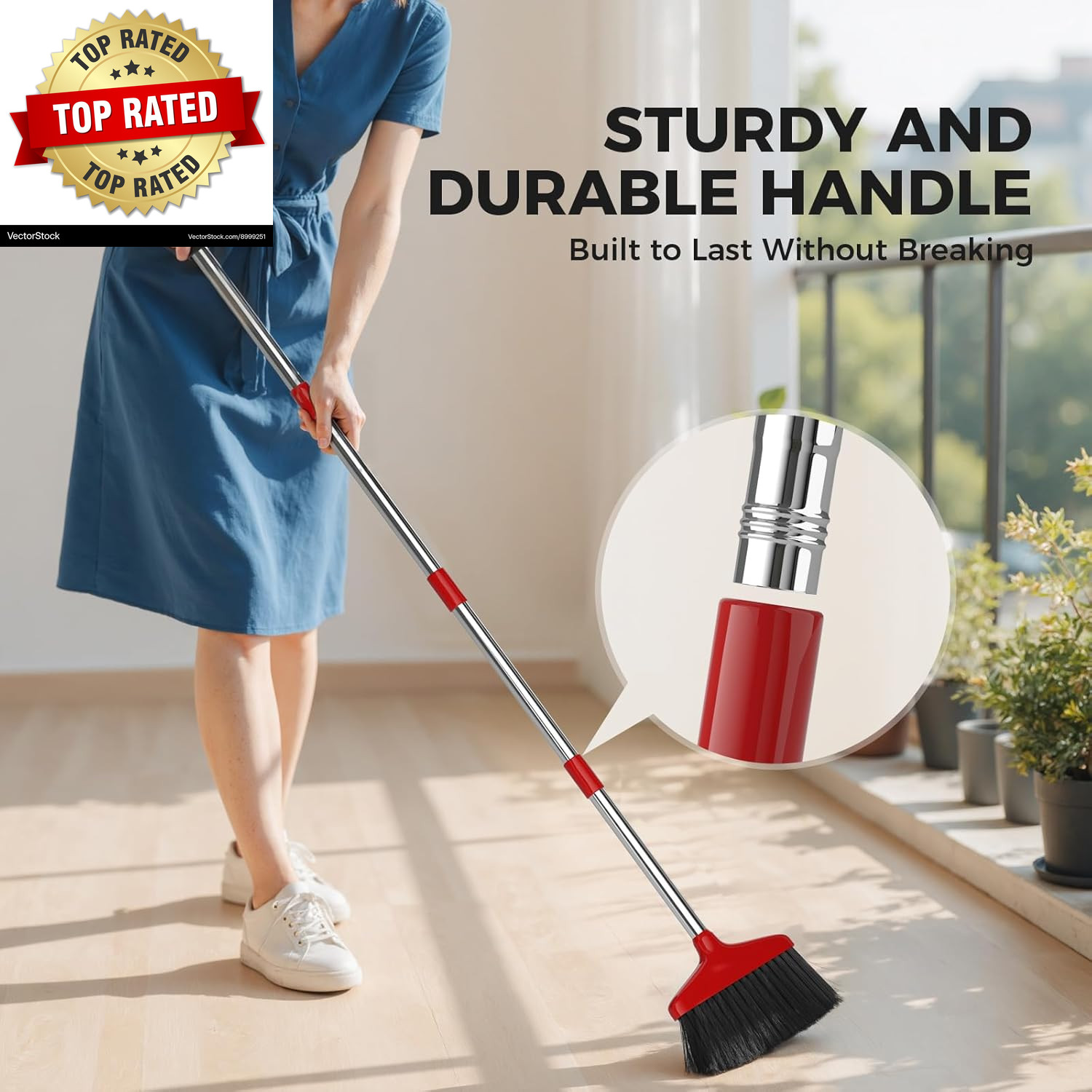 Handy Broom, Indoor/Outdoor Brooms, Duty Kitchen Broom, for Home Garage Kitchen