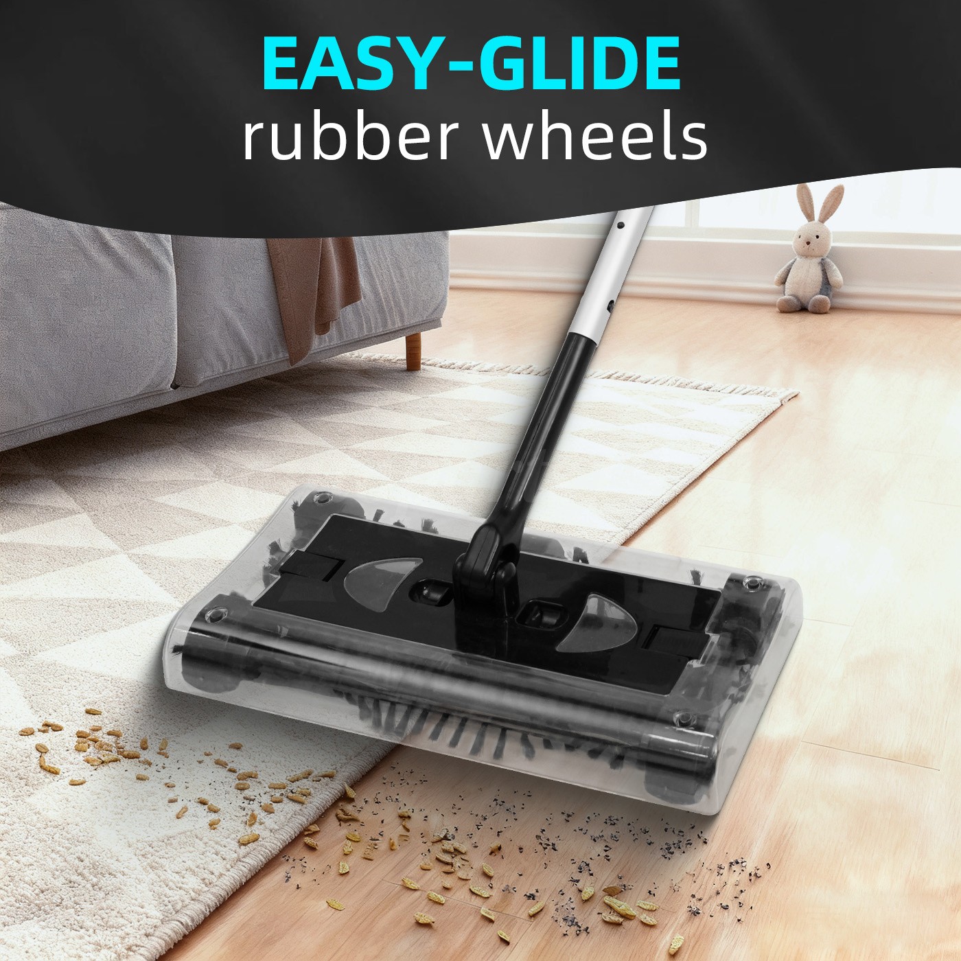 Floor Sweeper Cordless Electric Rechargeable Floor&Carpet Vacuum Cleaner Handle
