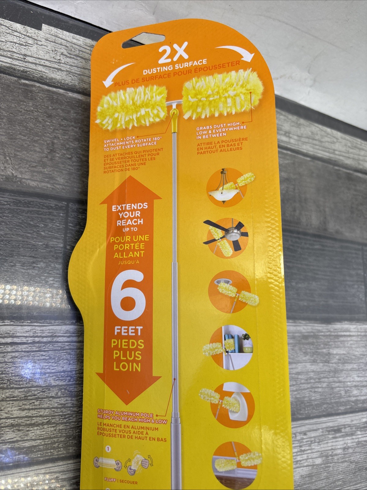 Swiffer Heavy Duty 6’ Extendable Handle Dusting Kit + 4 Duster Refill {E6}