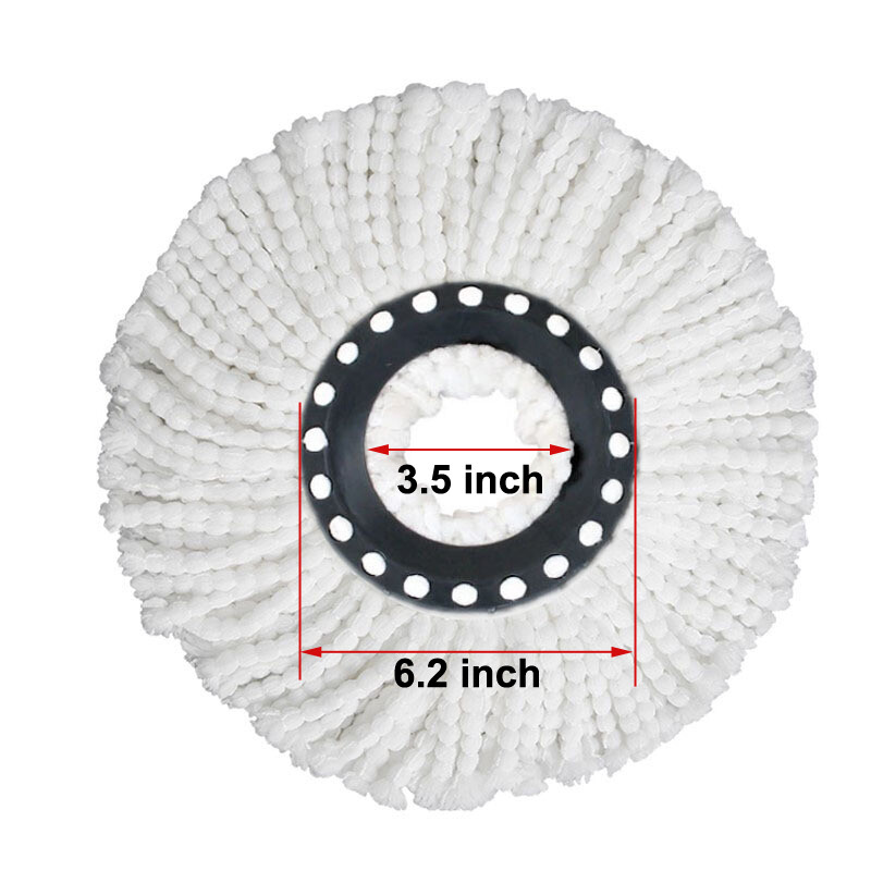 12 Pack 360° Spin Magic Mop Replacement Head Round Shape Standard Size Microfibe