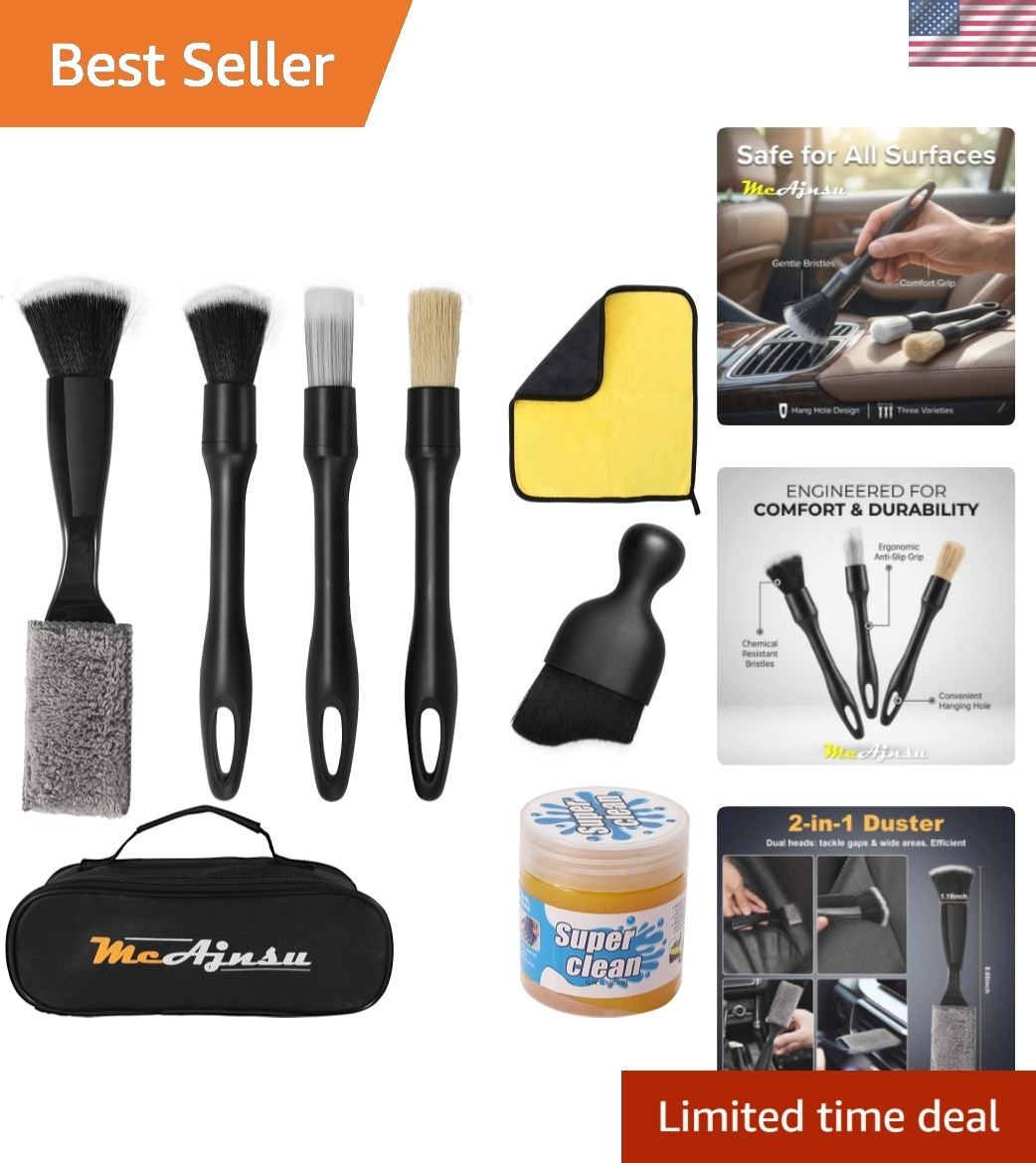 8-Piece Car Interior Detailing Kit – 160g Non-Sticky Gel 128% More Than 70g, …