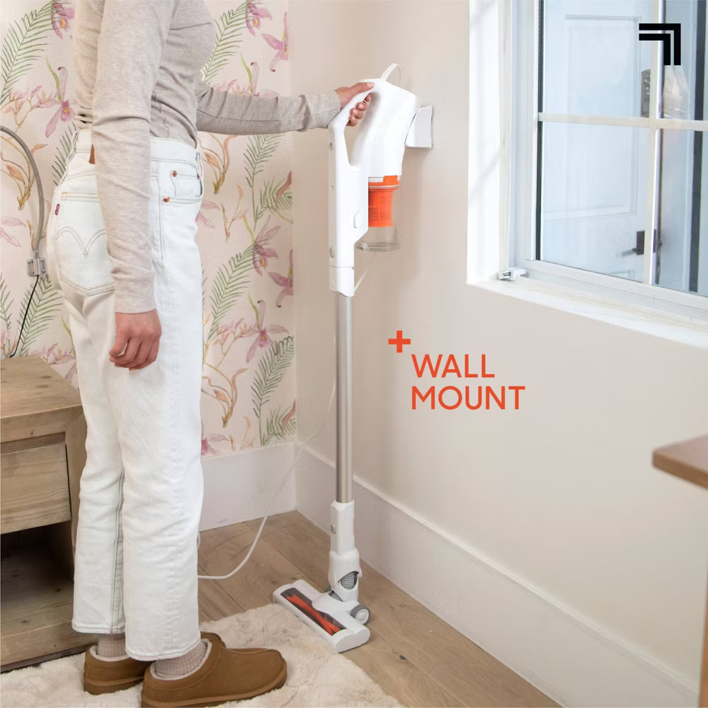 Sharper Image Powerslim Corded Handheld and Stick Vacuum White