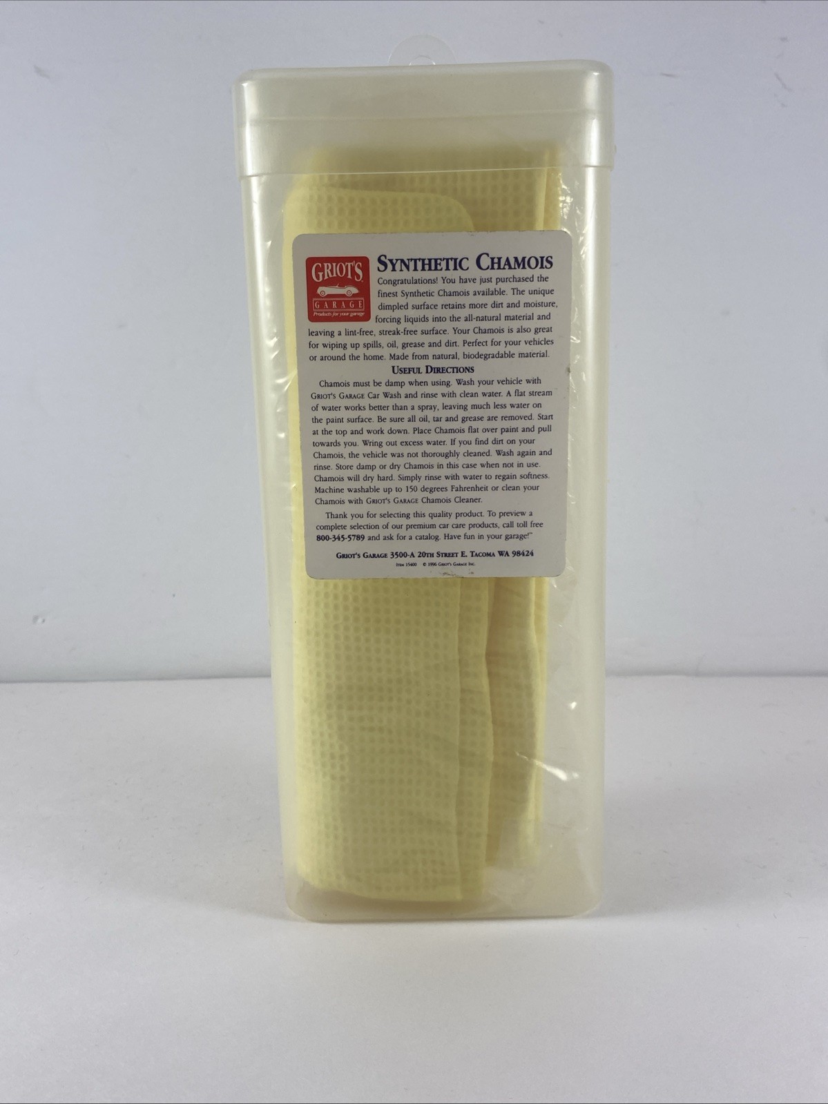 Griot’s Garage Vintage Chamois Synthetic 26”x17″ Wipe Absorber Drying Towel Car