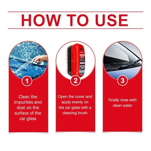 2Pack Automotive Oil Film Cleaning Brush – New Glass Coating for Windshield