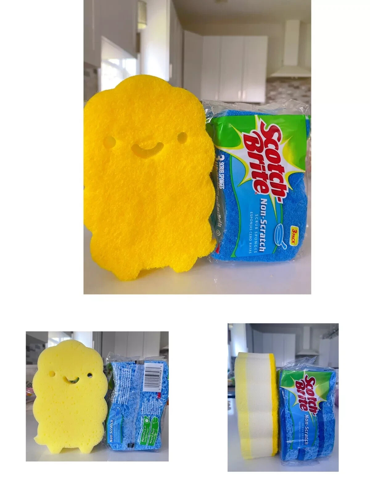 kokubo Cartoon kitchen cleaning sponge 2 pack