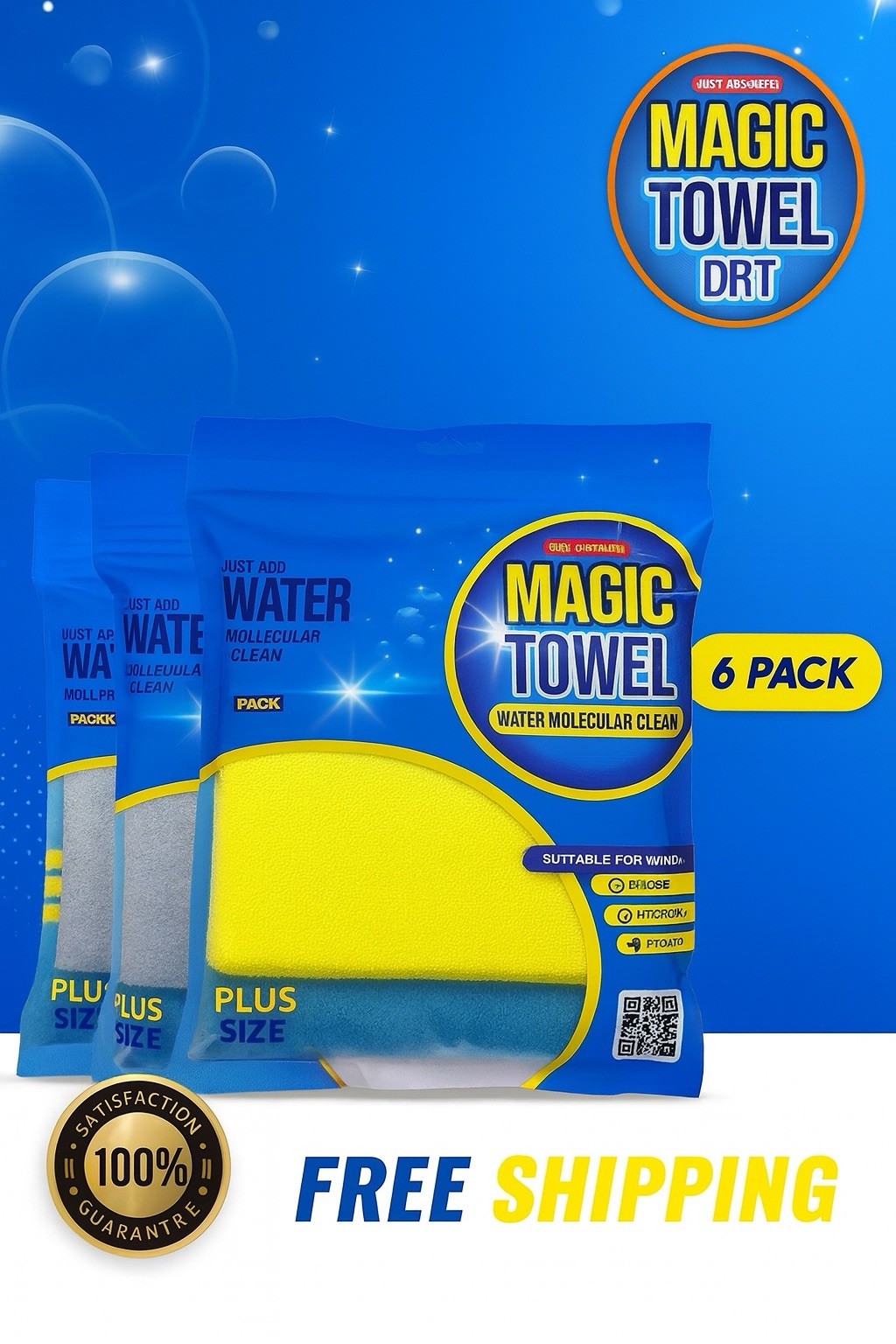 The Cleaning Magic Towel – PVA Micro Cloth- Ultra Absorbent, Lint-Free, Multiuso