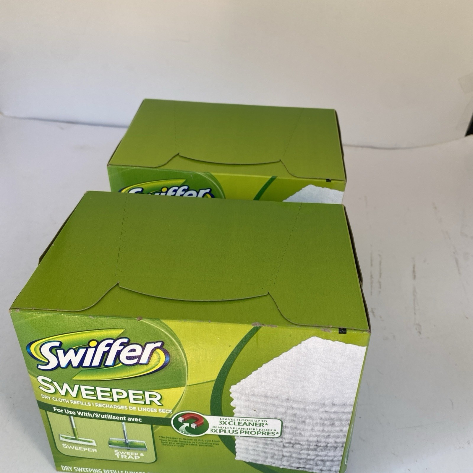 Swiffer Sweeper Dry Cloth Refill Box Of 24 LOT OF 2 Sweep & Trap Sealed Clean!