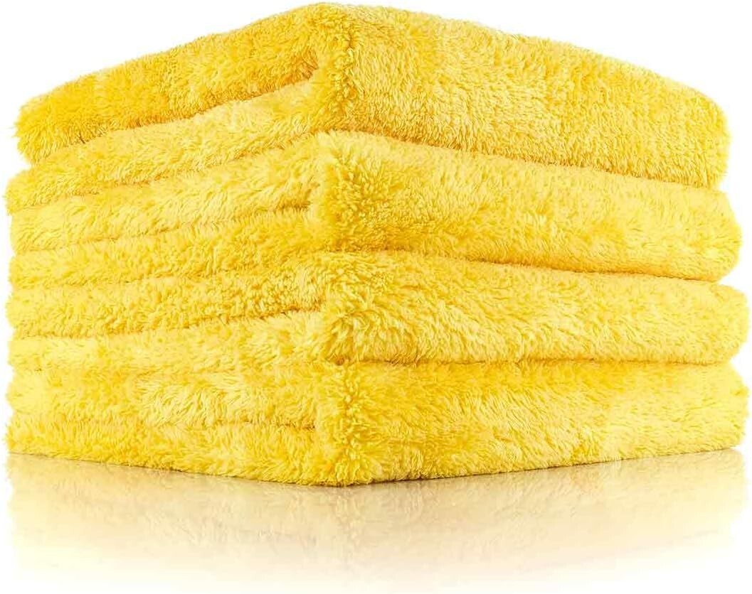 Eagle Edgeless 500: 4-Pack Super Plush Microfiber Detailing Towels, 16x16in Gold