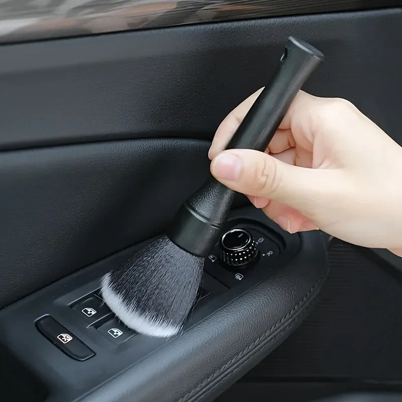 Compact Travel Duster with Carry Case Computer Keyboard Car Cleaning Brush