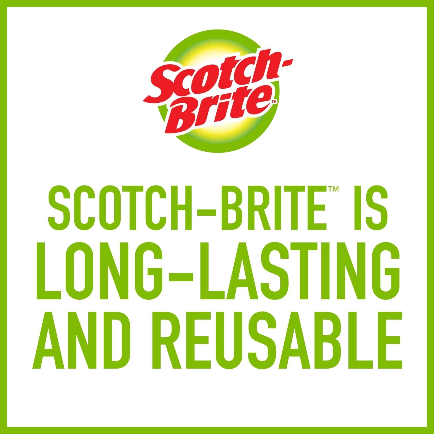 Scotch Brite Heavy Duty Scour Pads 3 Count Reusable Kitchen Cleaning Sponge Pack