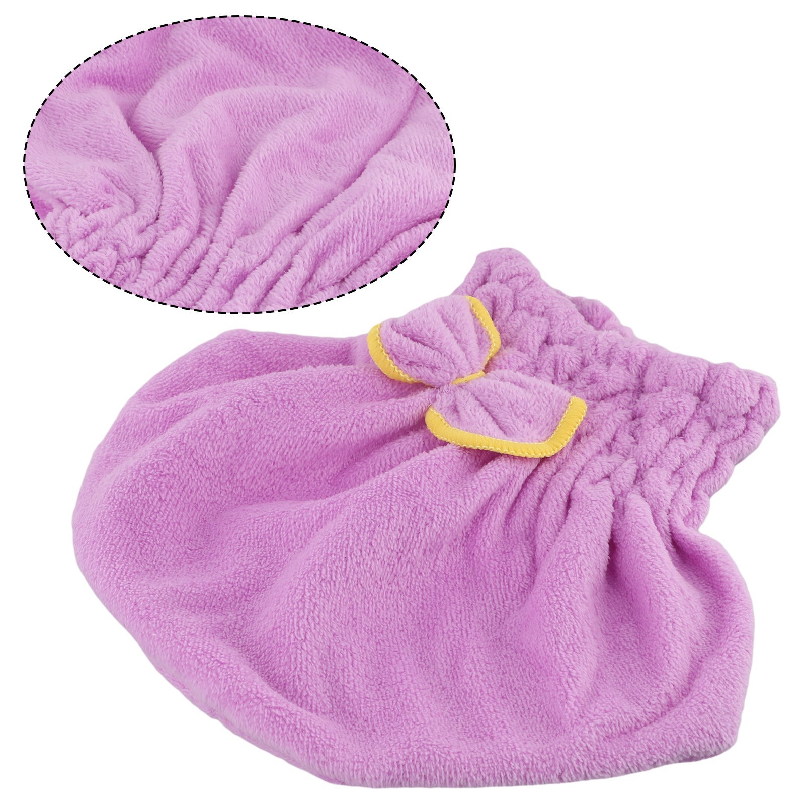 Microfiber Solid Color Hair Hat Fast Drying Head Wrap Turban 6 Color Options