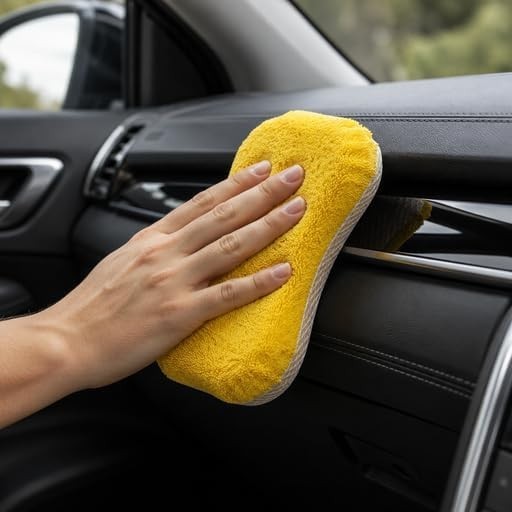 Reusable Microfiber Cleaning Household Wash Sponge 3 Pack with Measuring Tape