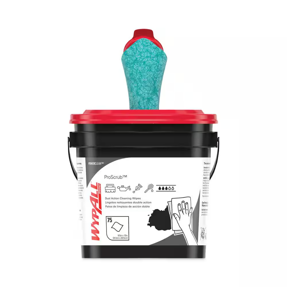 Power Clean Proscrub Green 9.5 In. X 12 In. Citrus Scent Pre-Saturated Cleaning