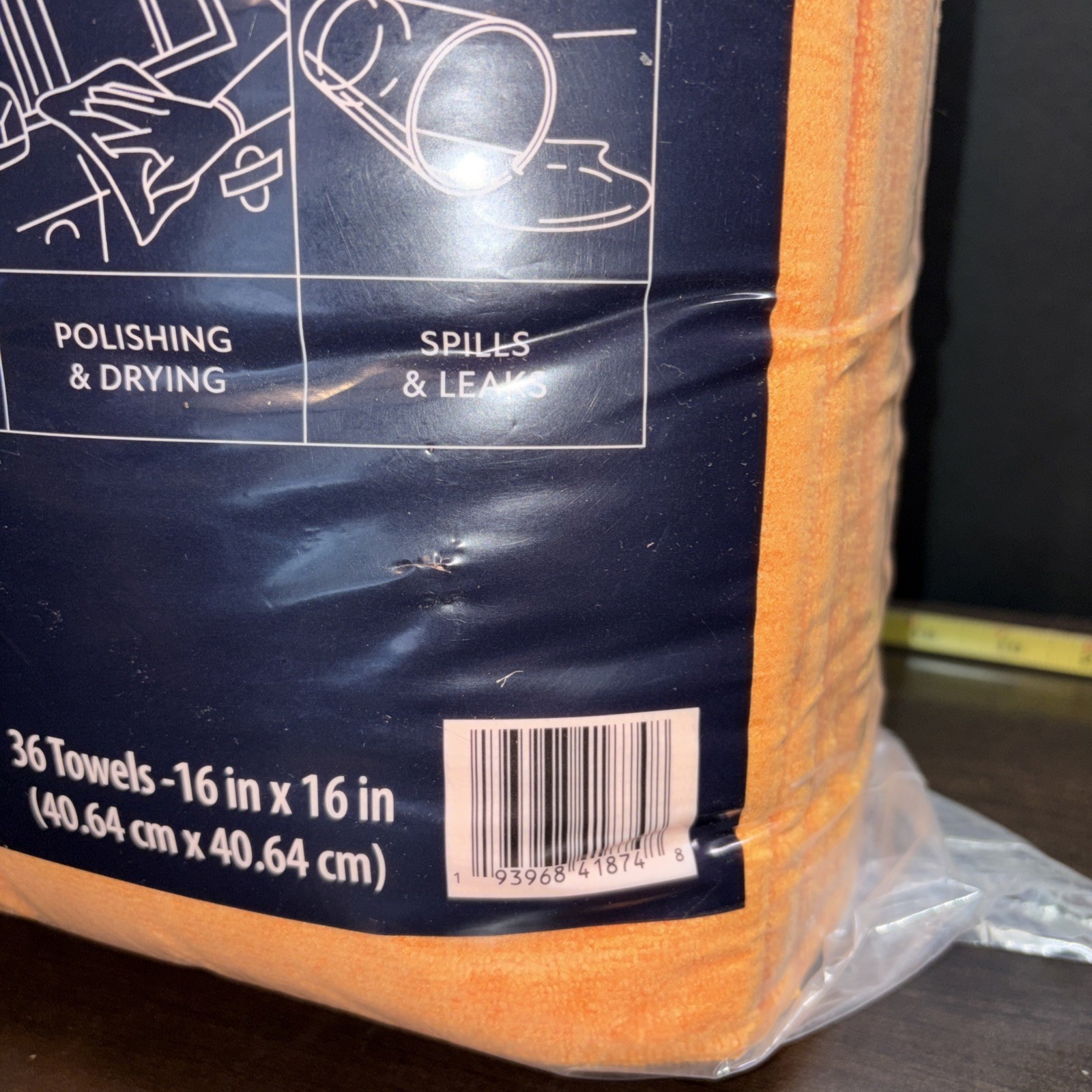 Member’s Mark 16″ x 16″ Microfiber Towels, 36 Count (Orange)