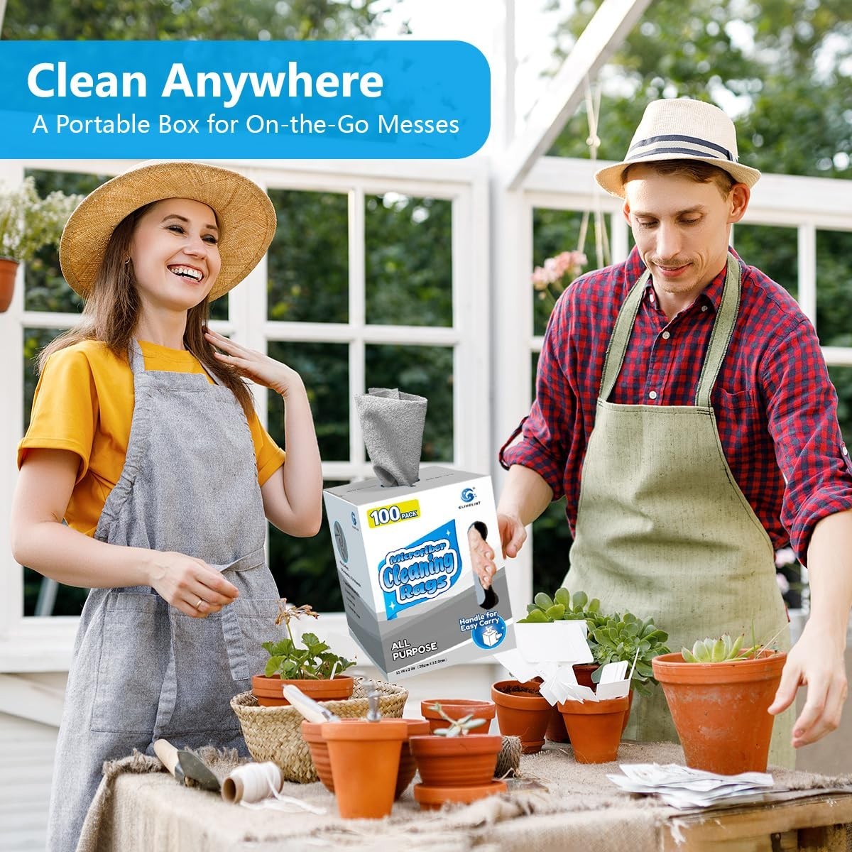 100 Pack Microfiber Cleaning Cloths – Lint-Free, Ultra Absorbent Rags for Home,