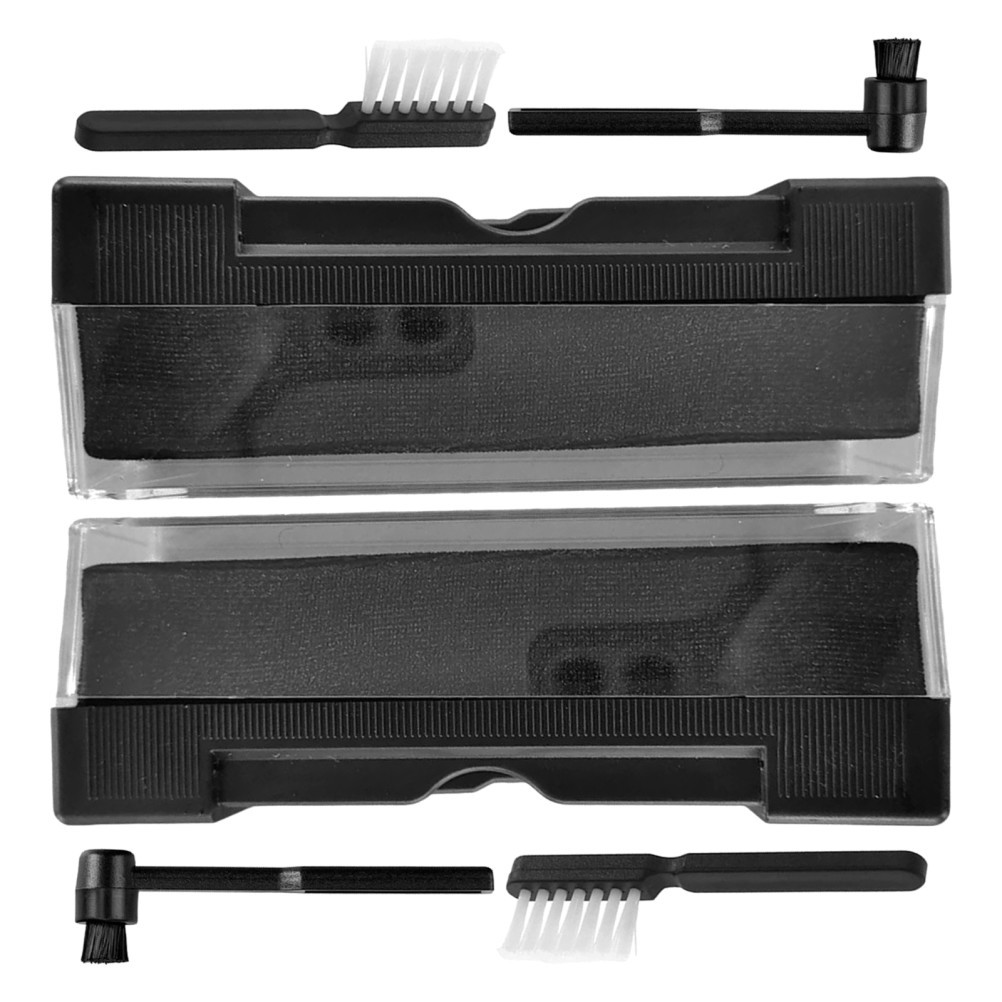2 Sets Reusable Vinyl Record Care Kit Black Anti Static Stylus Cleaner Brushes