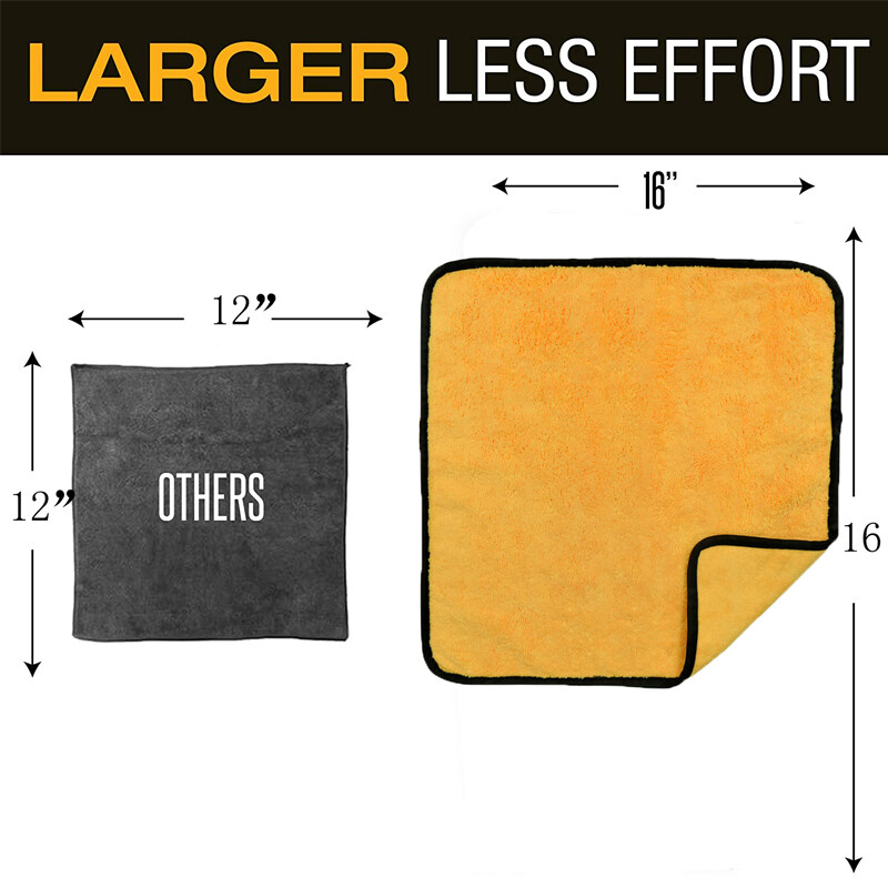 24 Pcs Car wash Microfiber Drying Towel Hemming Absorbing 16″ x 16″