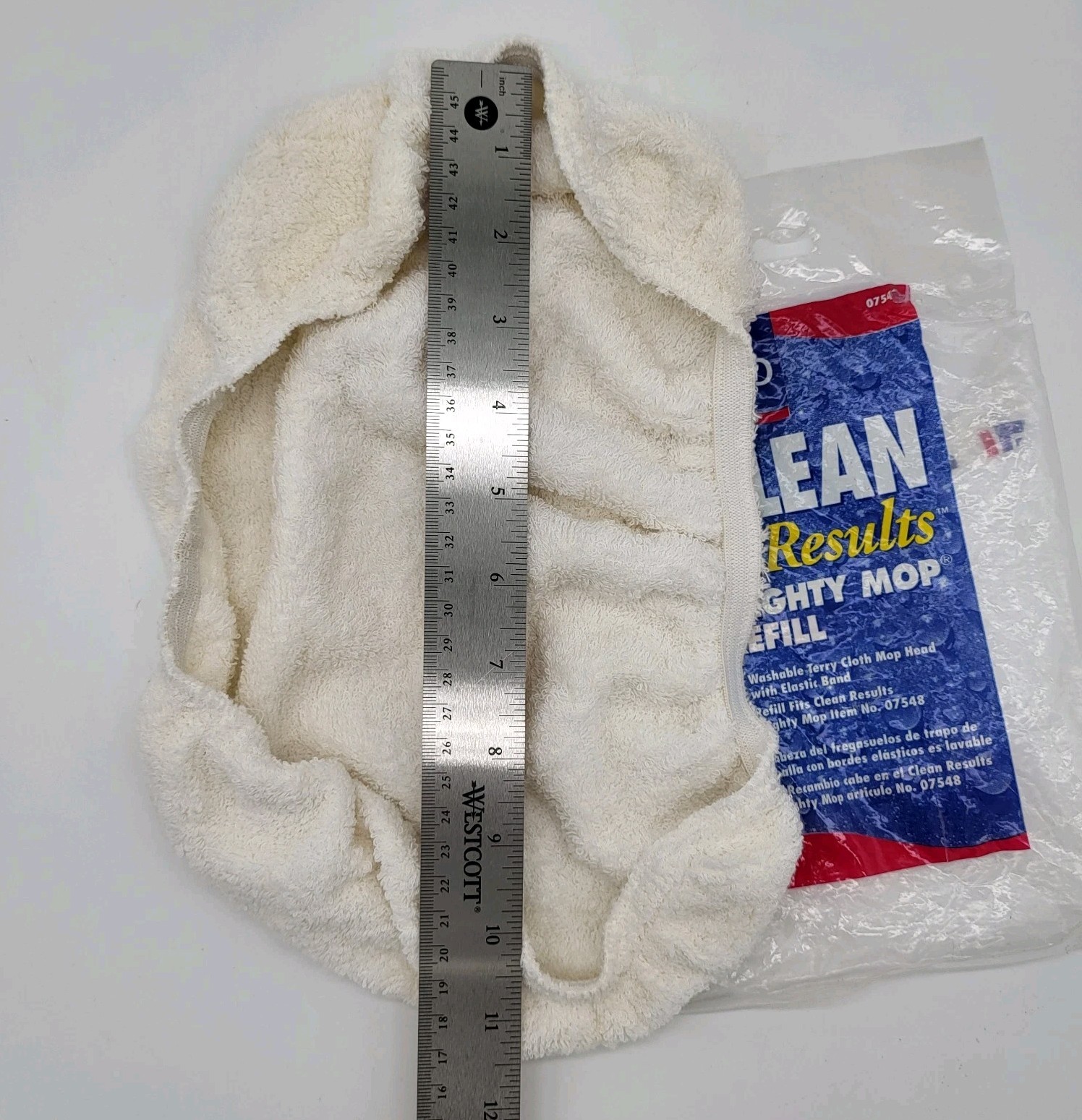 Ekco Clean Results Mighty Mop Refill 07549 Terry Cloth Mop Head For Item 07548
