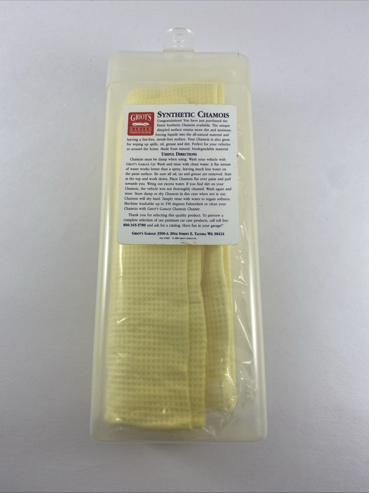Griot’s Garage Vintage Chamois Synthetic 26”x17″ Wipe Absorber Drying Towel Car