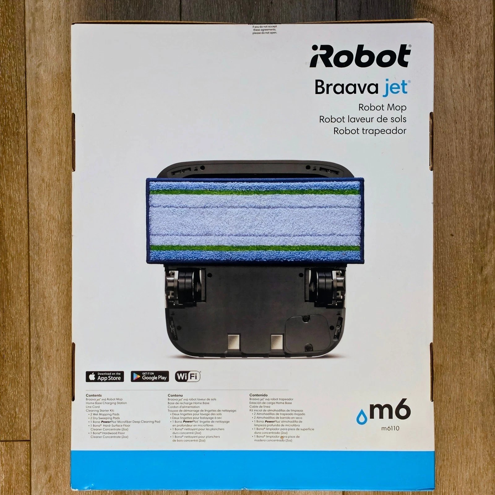 ✨BRAND NEW✨ iRobot Braava Jet M6 M6110 Wi-Fi Connected Robot Mop – White