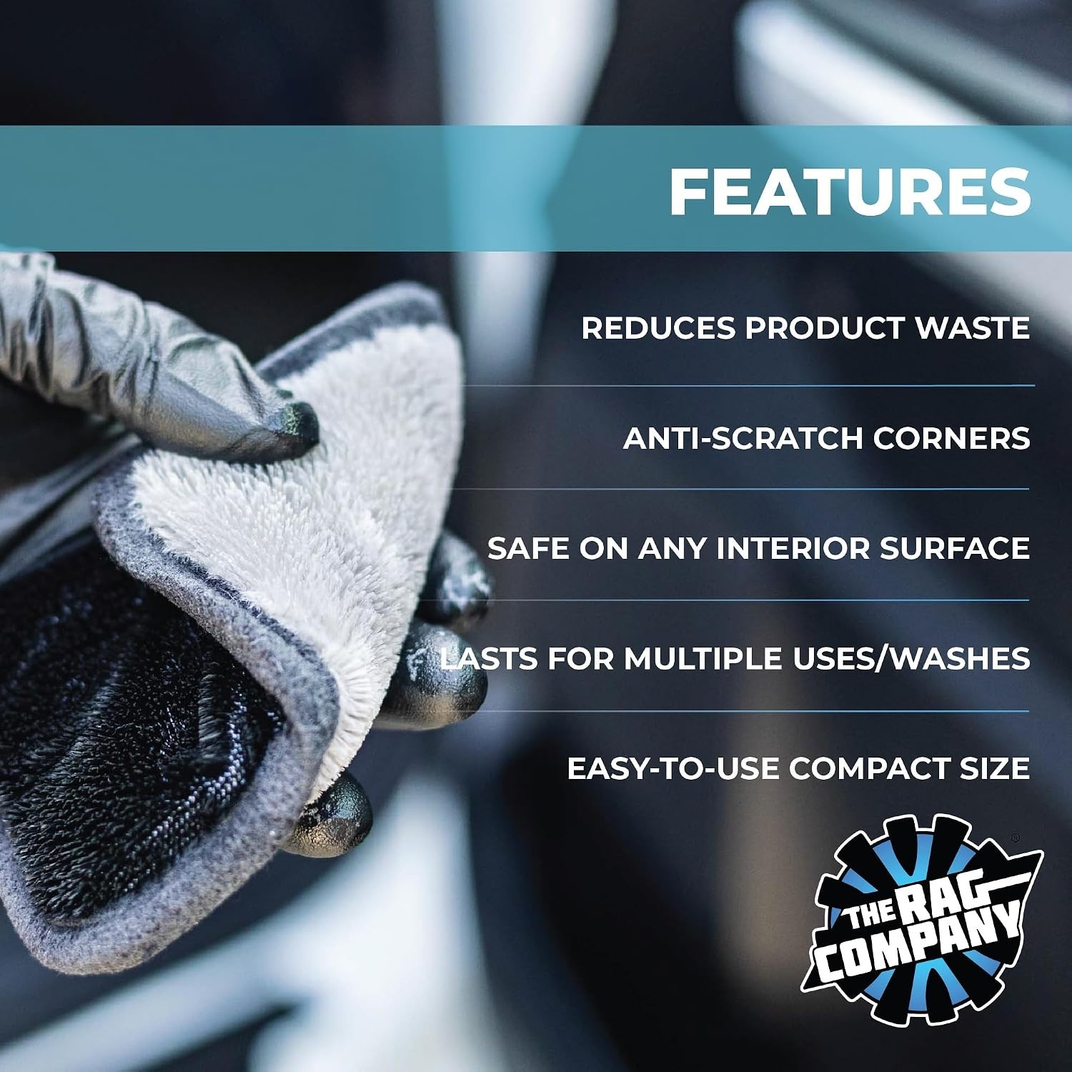 Soft Microfiber Interior Scrubber – 4 Pack for Streak-Free Car Cleaning