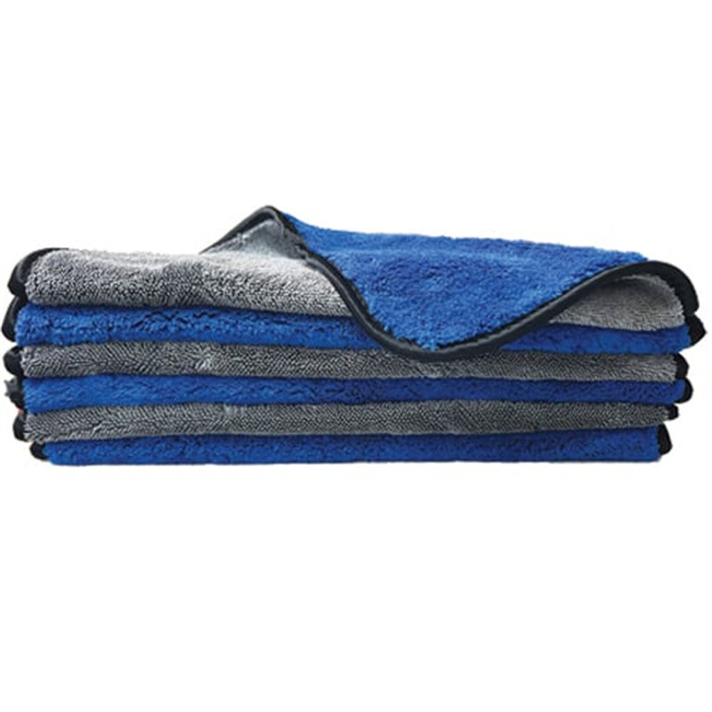 60 Pcs Car Care Dual-Faced Twisted-Loop Microfiber Drying Towel 16″x16″ 1000 GSM