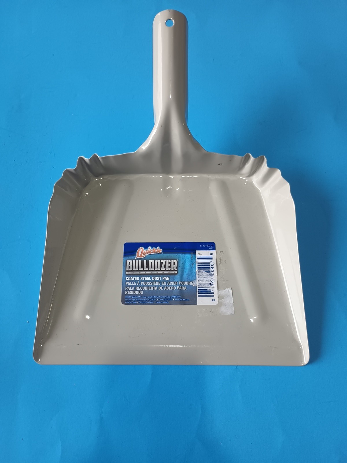 Quickie BULLDOZER Commercial Duty Dust Pan, Gray Steel Dust Pan