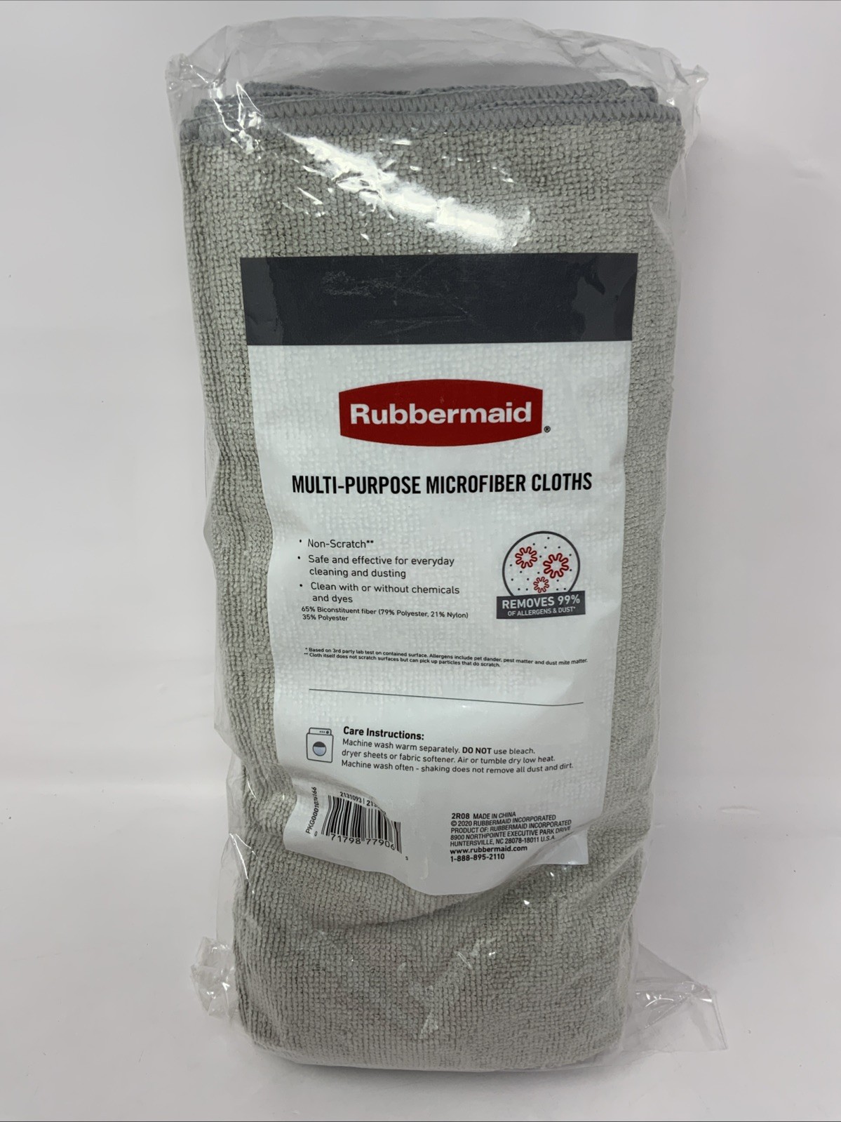 Rubbermaid Multi-Purpose Microfiber Cloth Towels 24 Pack 14″x 14″ Non-Scratch
