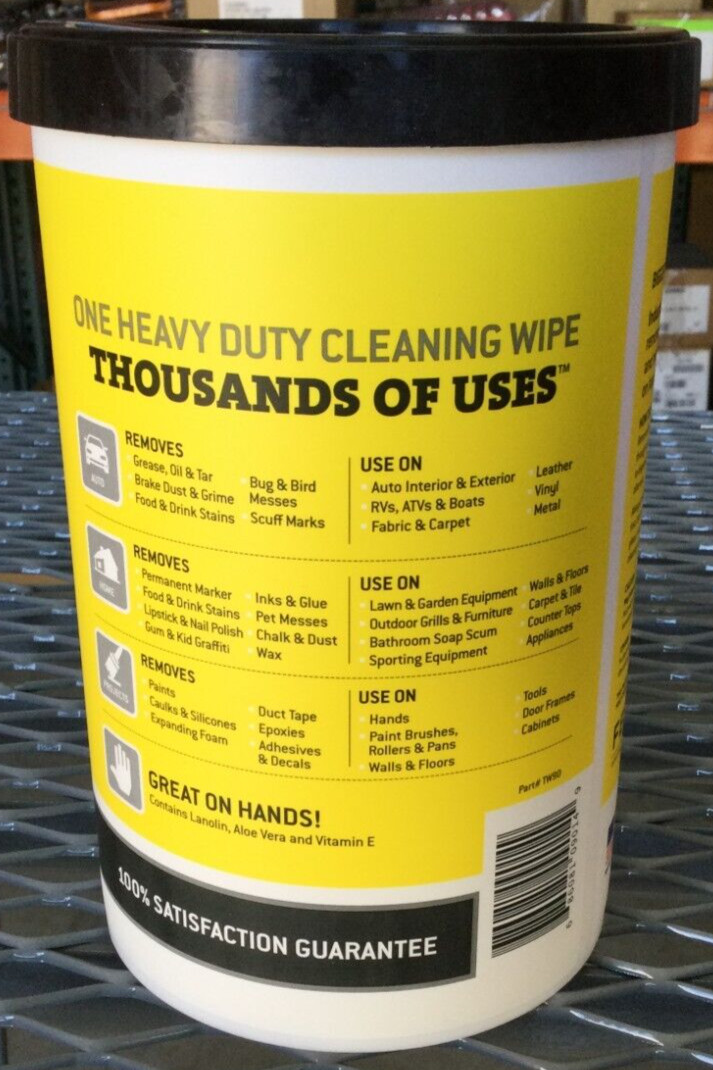 Tub O’ Towels FDPTW90 Heavy Duty Cleaning Wipes, 90 count