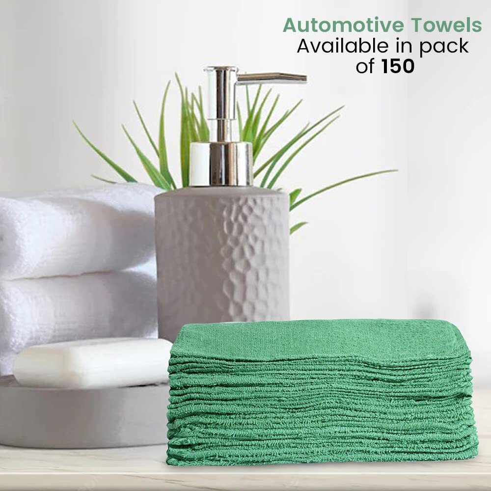 Terry Bar Mop Towels Green value Pack Of 60 Size 14″x17″ “ Absorbent And Durab