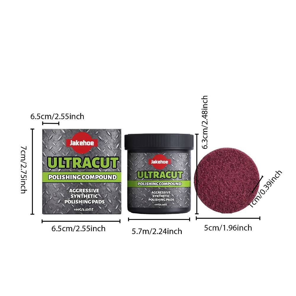 1-3SET 2026 New Ultracut Polish 100G Surface Restoration Compound With Pad~USA
