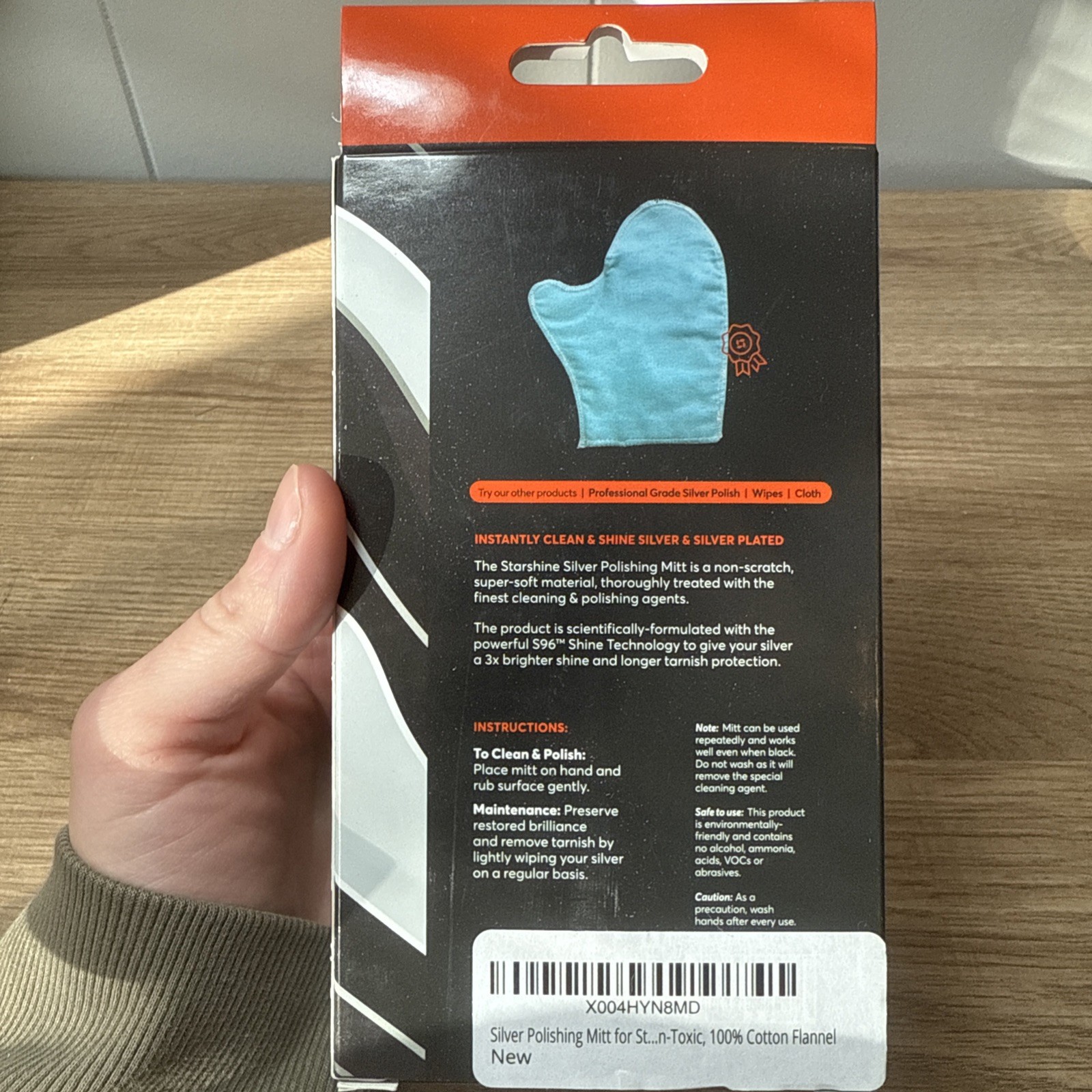 StarShine Reusable Silver Polishing Mitt S96 Non Toxic Products New G4