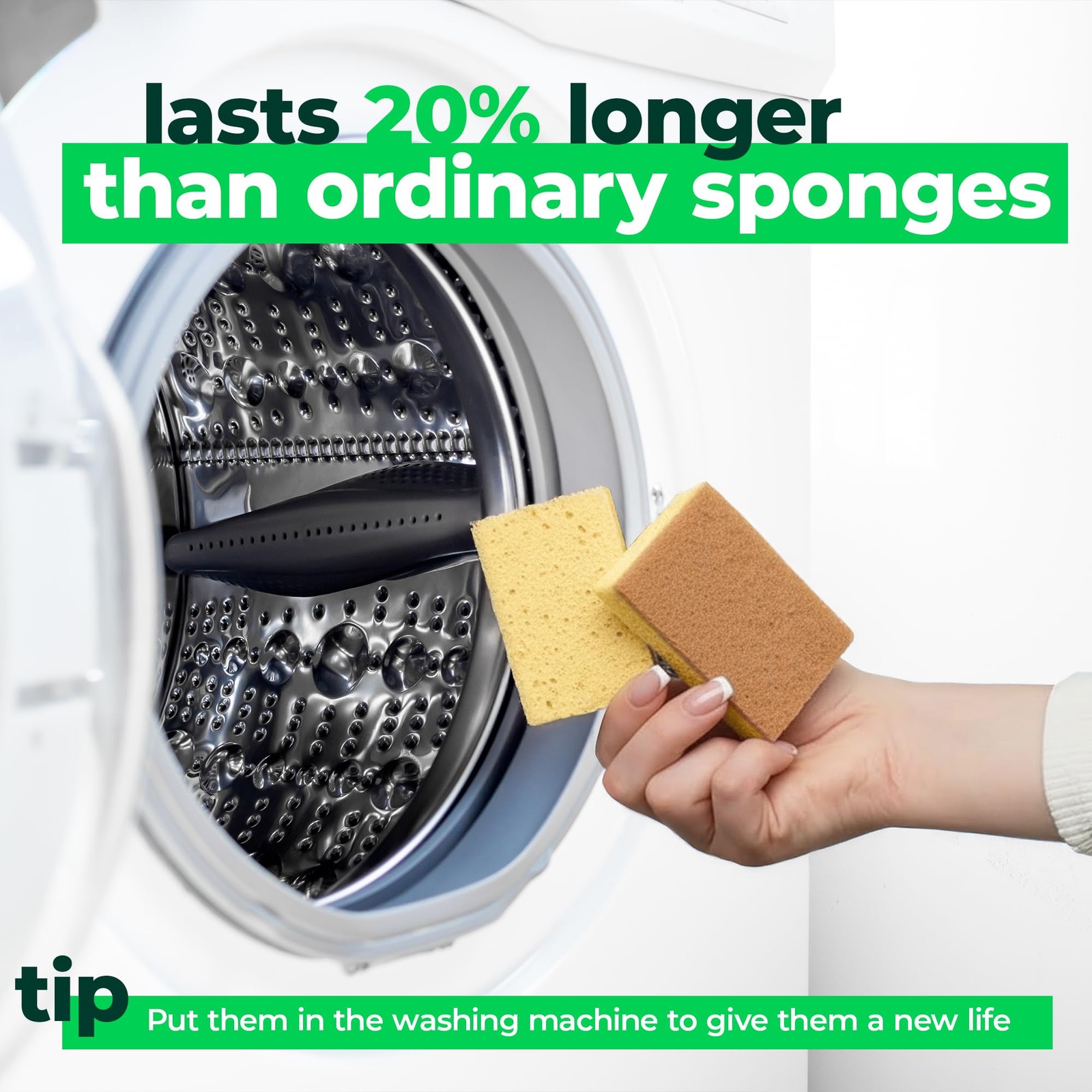 Biodegradable Kitchen Sponges – Natural Cellulose, Eco-Friendly, Compostable …