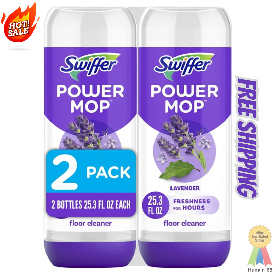 Swiffer Power Mop Refill Solution, Tile, Vinyl, Laminate, Wood, Floor Cleaner
