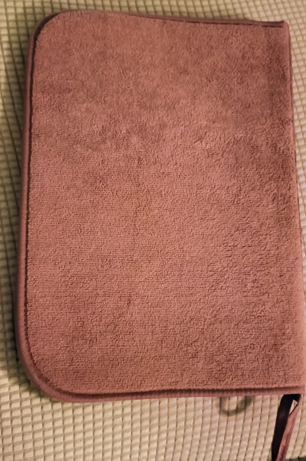 Norwex Dish Mat Netted micro Fiber Antibacterial Baclock Quick Air Dry Brown