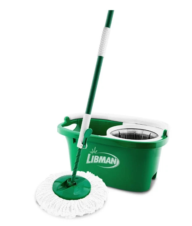 Libman All-in-One Tornado Spin Mop Floor Cleaning Kit, Advanced Microfiber Head