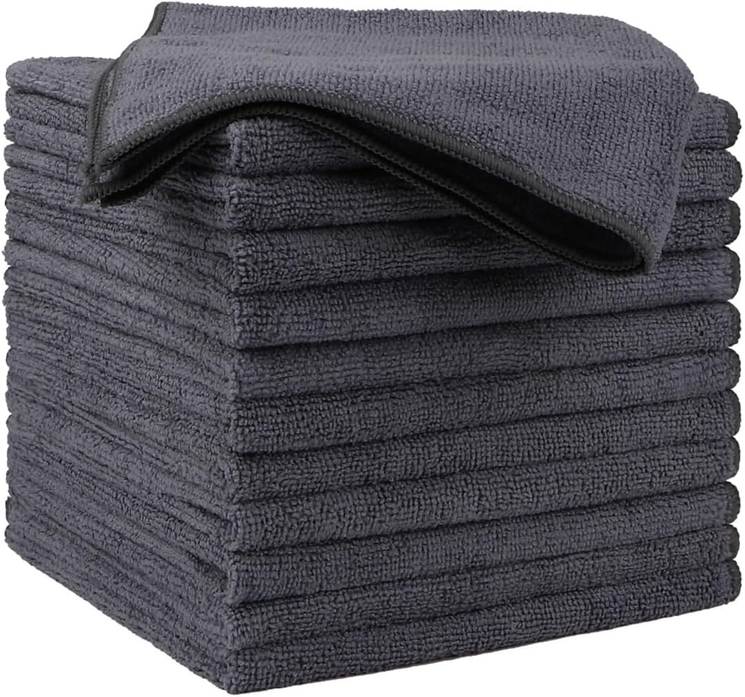 Microfiber Cleaning Cloth Rag Car Polishing No Scratch Detailing 16×16” 12 Pack
