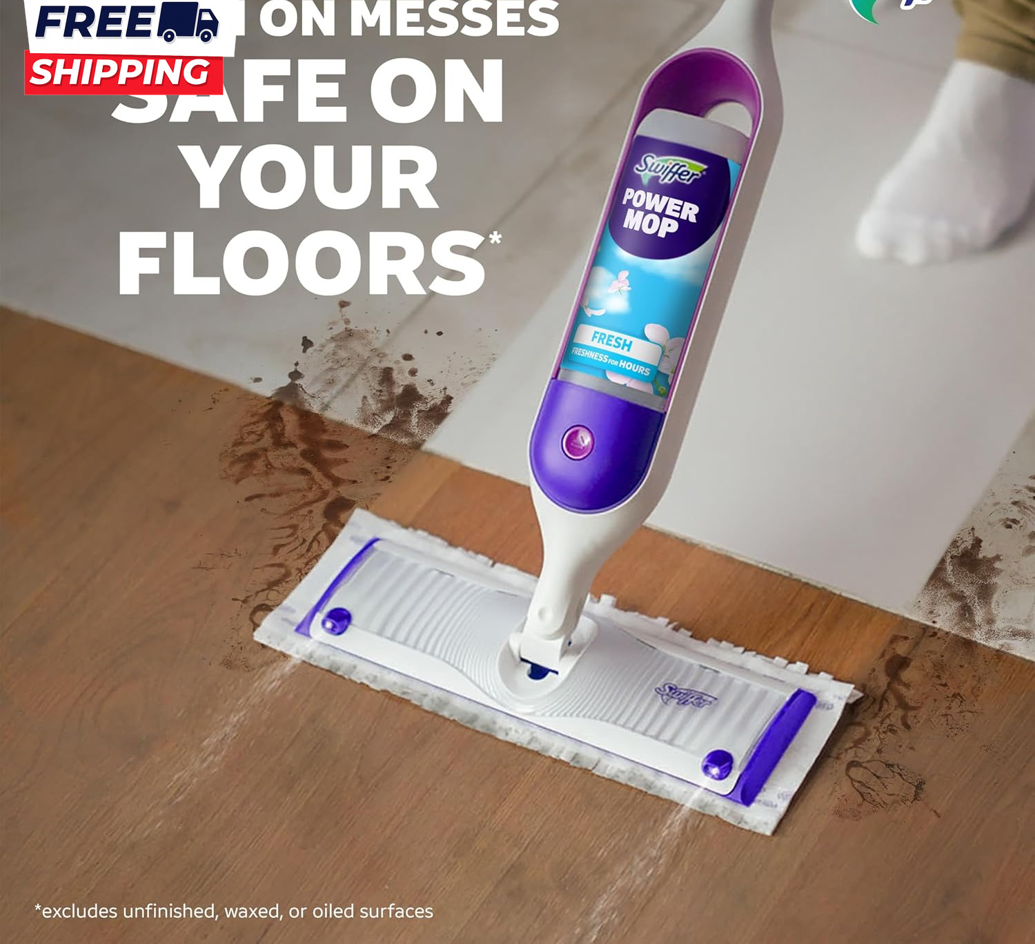 Powermop Multi-Surface Mop Kit for Floor Cleaning Fresh Scent Mopping Kit