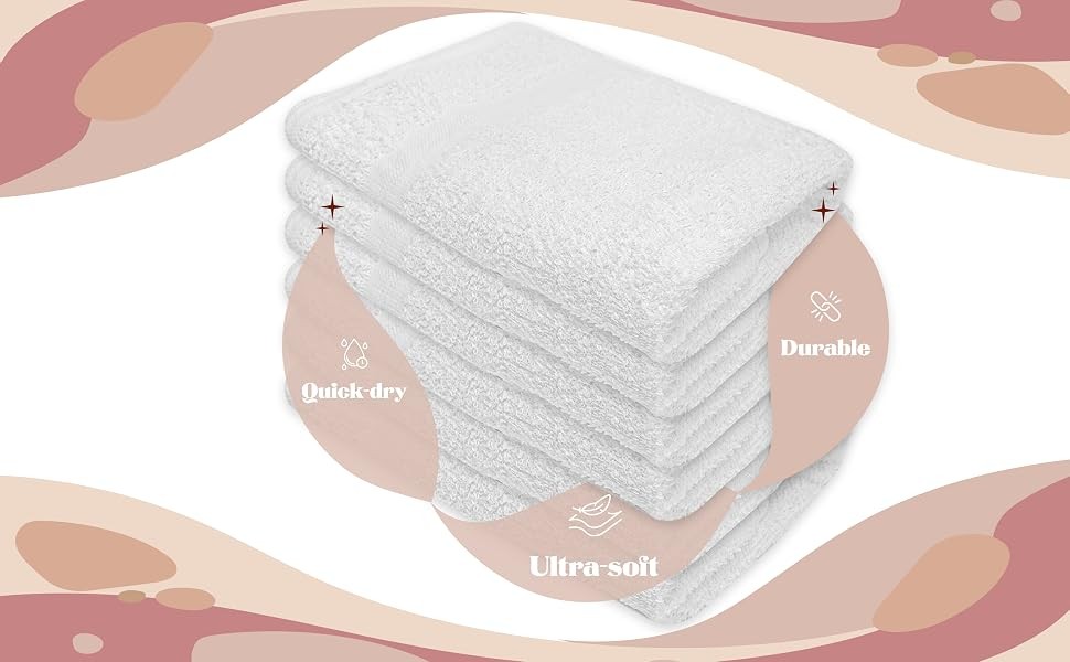 Pack of 12 White Bath Towels Bulk 20×40 Inches -100% Cotton Economy Cheap Bath