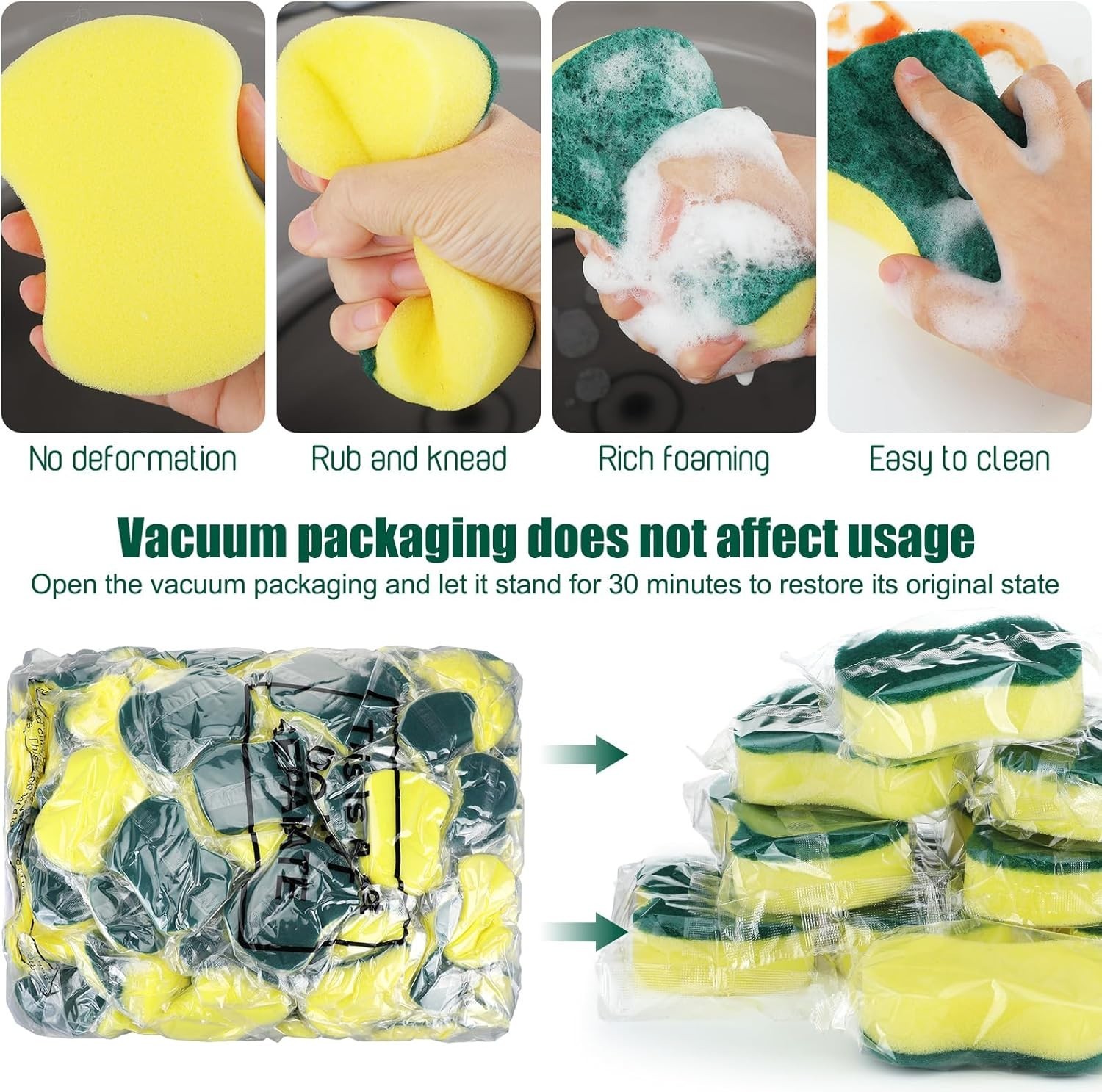 240 Bulk Non-Scratch Scouring Sponges – Durable & Versatile