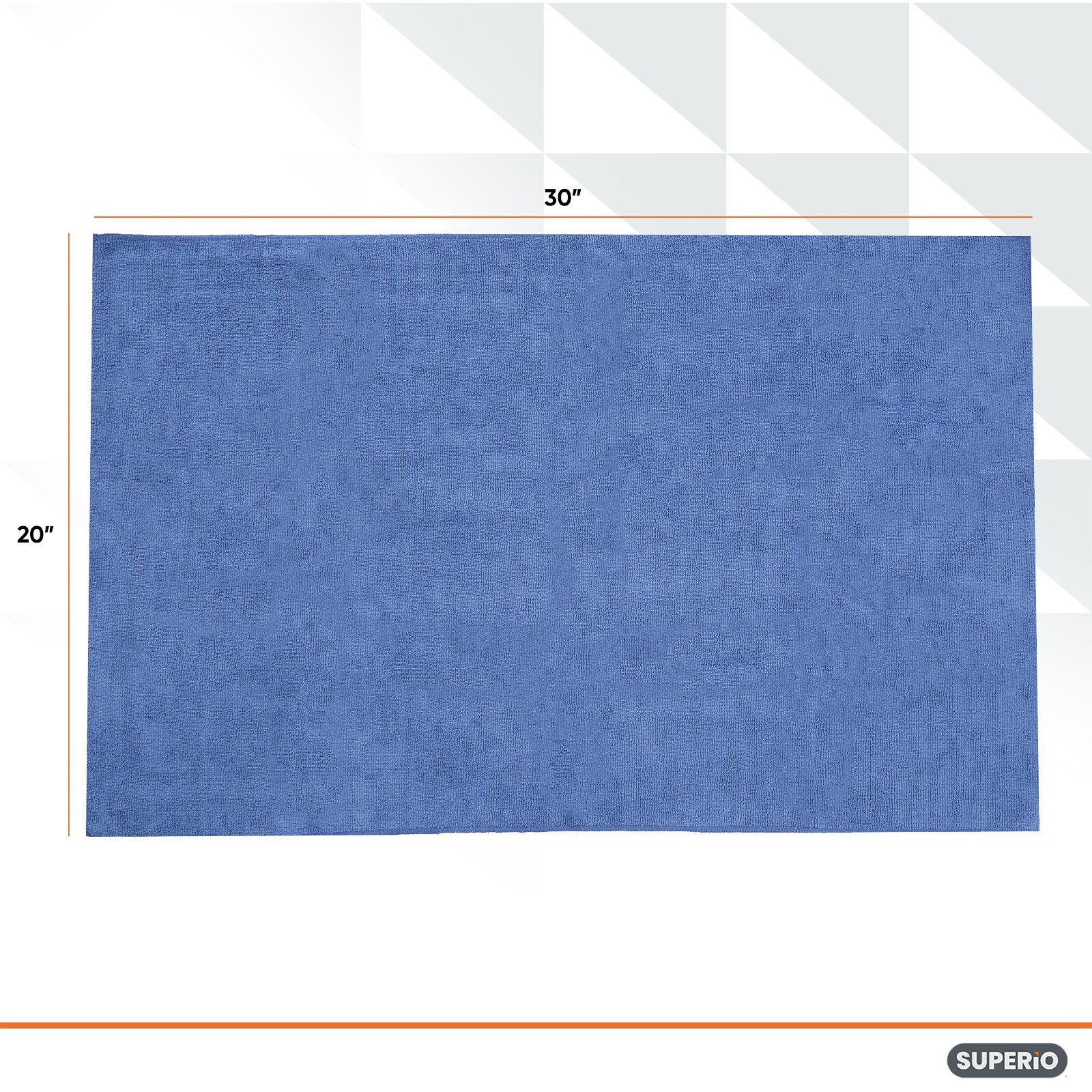 Large Microfiber Cleaning Cloth for Floor/Car Detailing Towels 20″x30″, Blue Rag