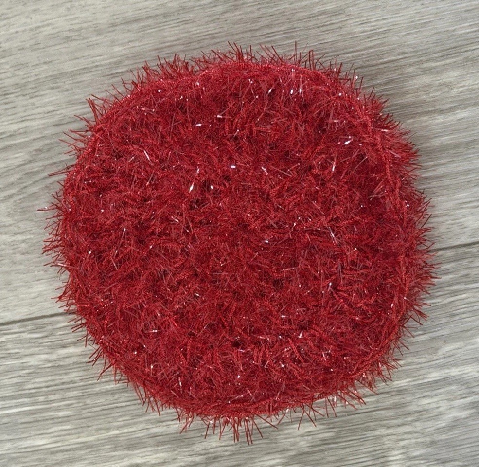 Double Sided Dish Scrubby Pot Scrubby Sparkle Dishcloth 3.75” Diameter Reusable