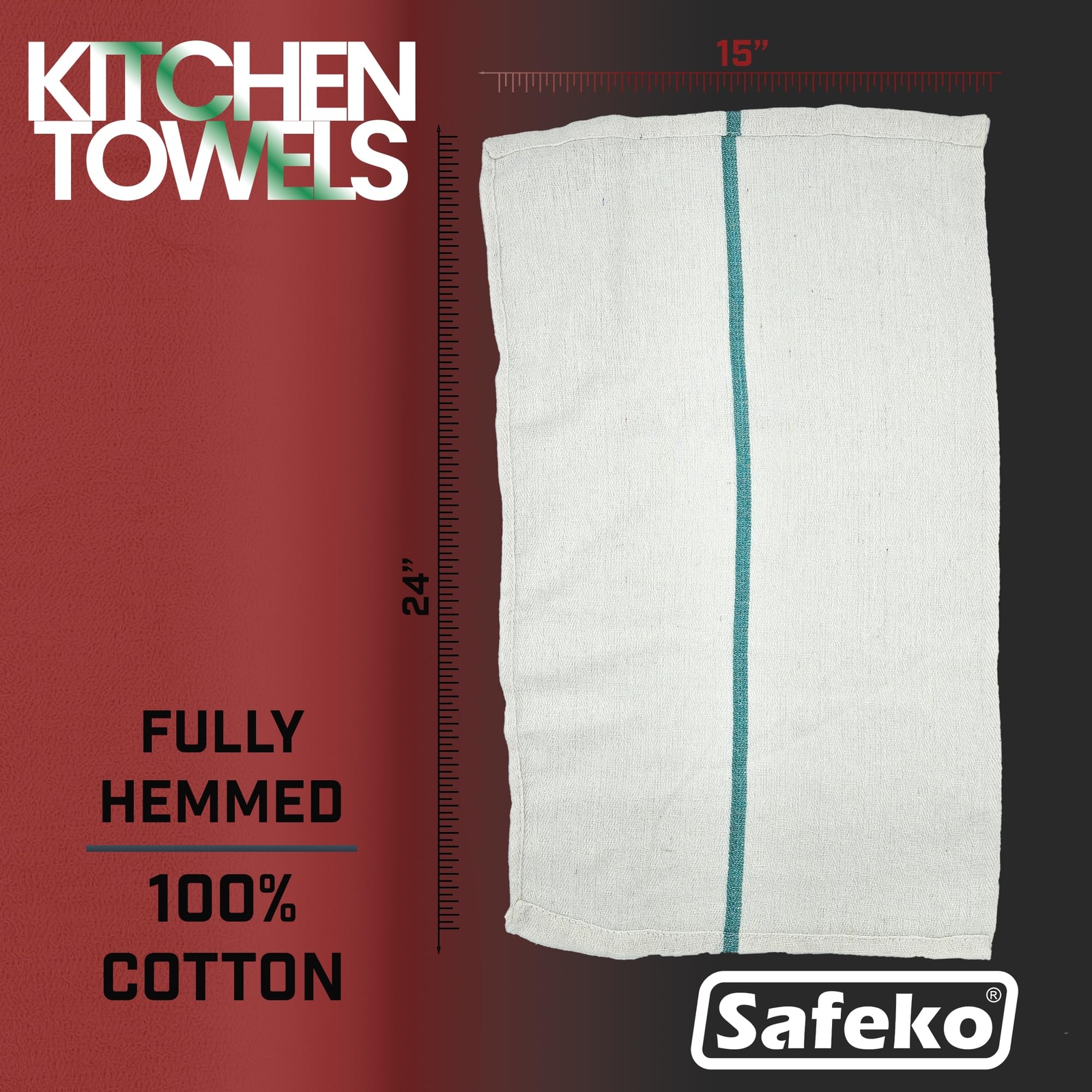 Cotton Striped Kitchen Towels – 5 LBS CASE