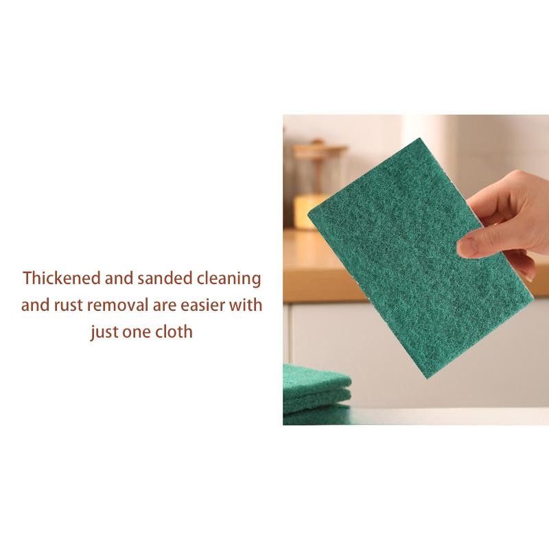 Kitchen Scrub Pads Oil Removal Scratch Free Reusable Dishwashing Cleaning Rag