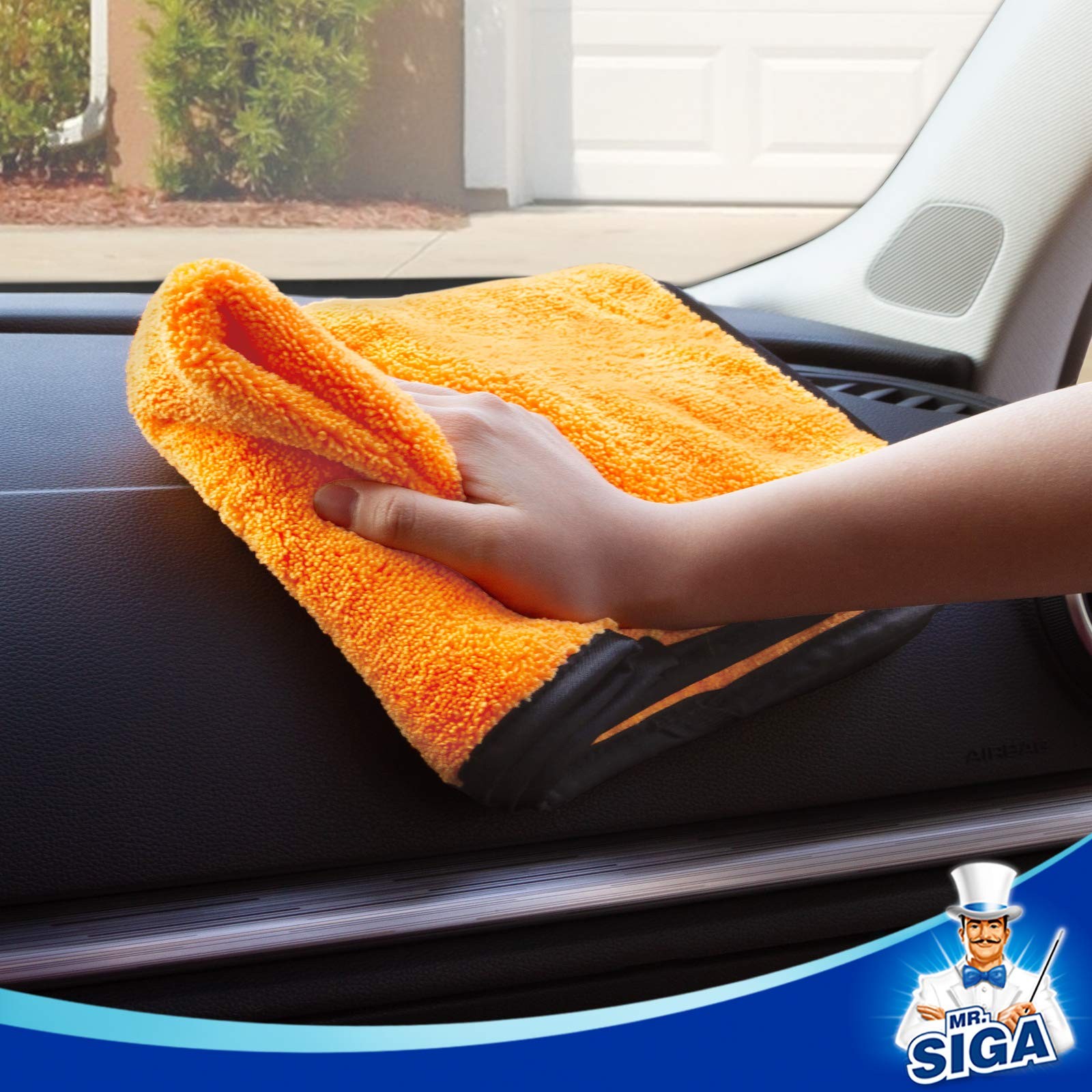 MR.SIGA Professional Premium Microfiber 15.7×23.6 Inch (Pack of 12), Orange